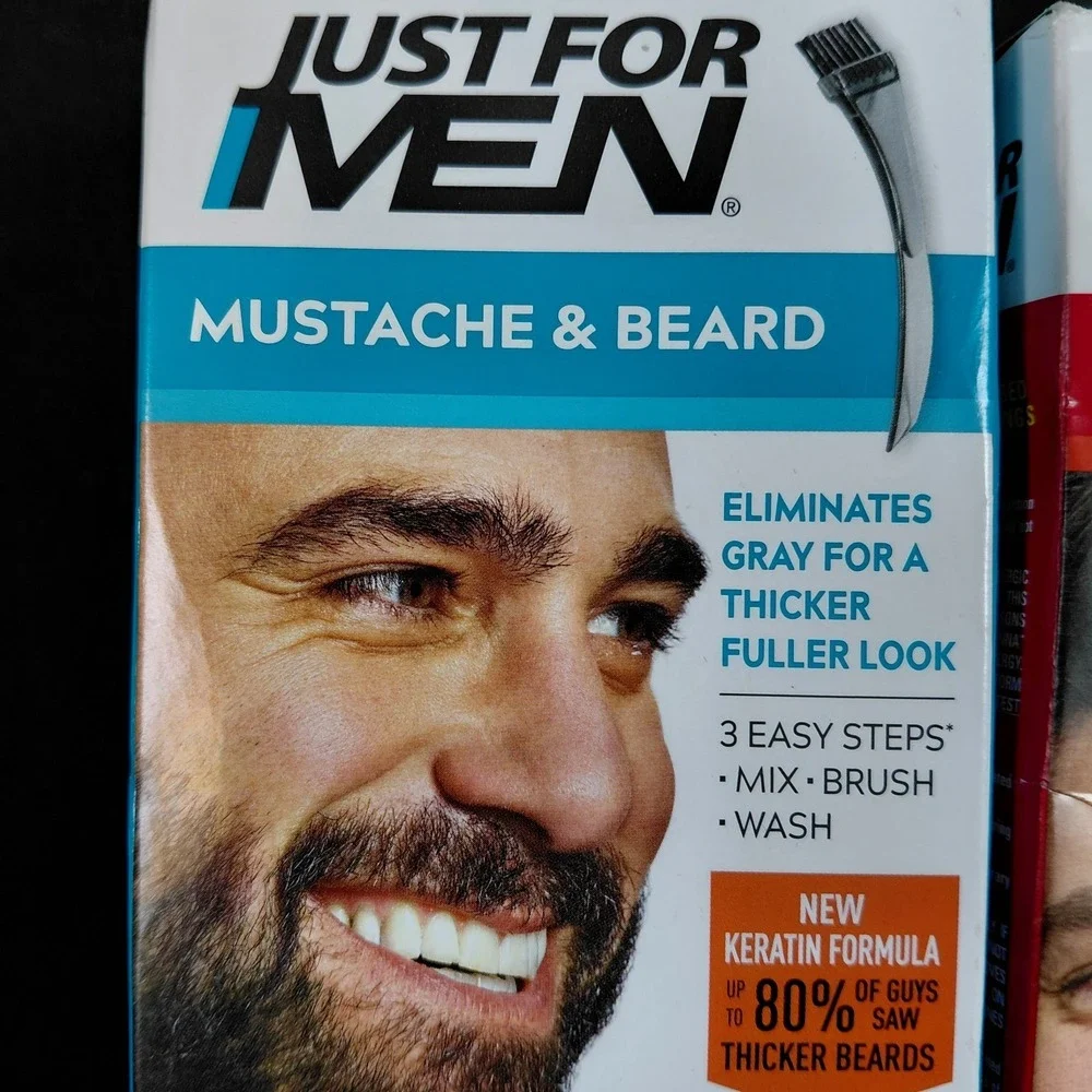 2 Pack Just For Men Easy Comb In Color Mustache Beard M45  A45 Dark Brown Dye